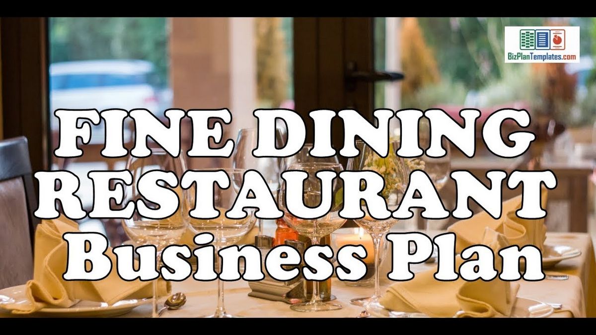 Fine Dining Restaurant Business Plan Example 