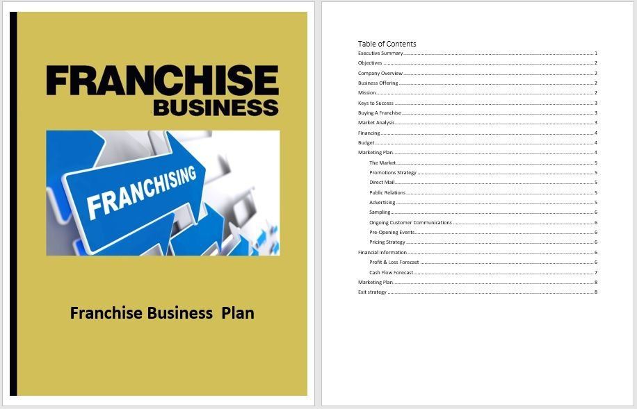 How to Write a Franchise Business Plan Template