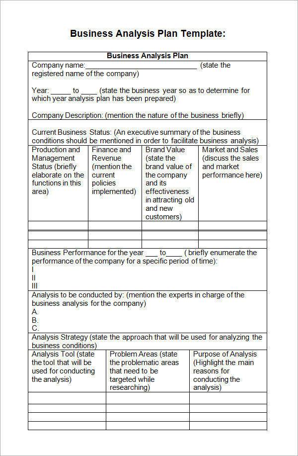 Business Analysis Publishing Business Plan Example 