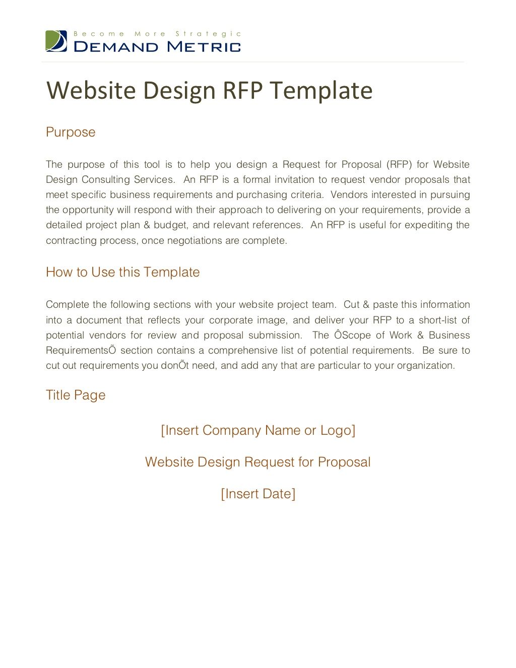 5 Key Components to Include in Your Website Design RFP